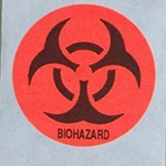 15/16" Diameter Round Biohazard Stickers